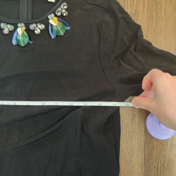 *Tory Burch Deena Embellished Long Sleeve Midi Dress – Black – Size S - Picture 6 of 7